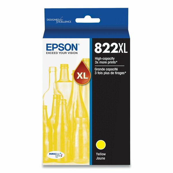 Epson DURABrite Ultra High-Yield Ink, 1,100 Page-Yield, Yellow T822XL420S